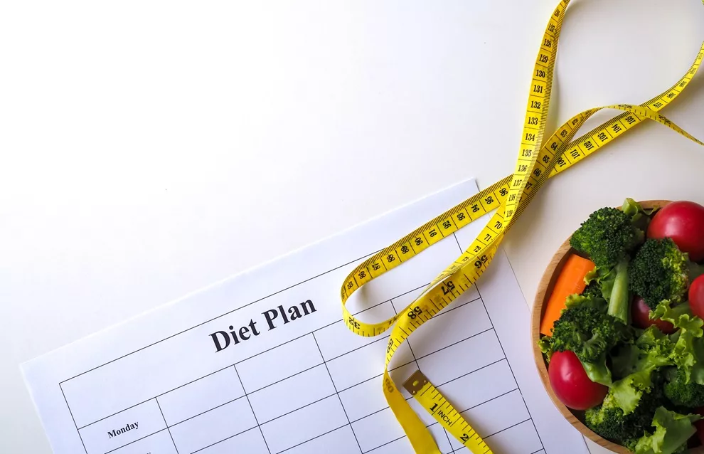 Healthy eating ideas diet control, weight loss and diet planning, reduce starch, eat salads instead.